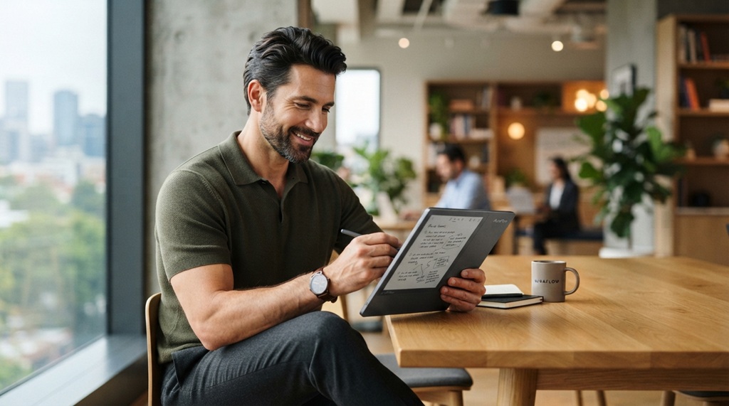 A man looking at an optimized Amazon product listing on his device.
